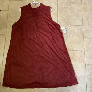 NWT 3X Rust Colored Mesh Sleeveless Dress